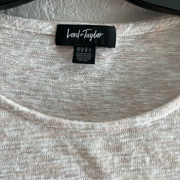 LORD & Taylor Short Sleeve Top With Tassels Size Medium - Picture 3 of 6